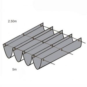 harmonicadoek 2,5x5m antraciet