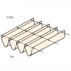 harmonicadoek 2,5x5m creme