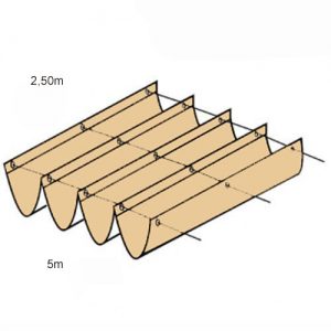 harmonicadoek 2,5x5m zand