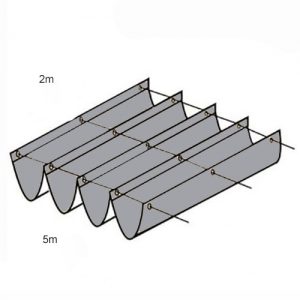 harmonicadoek 2x5m antraciet