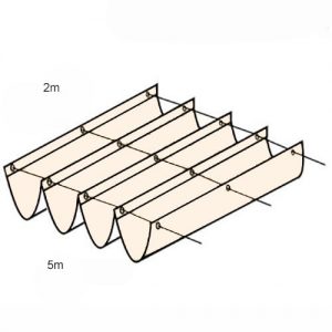 harmonicadoek 2x5m creme