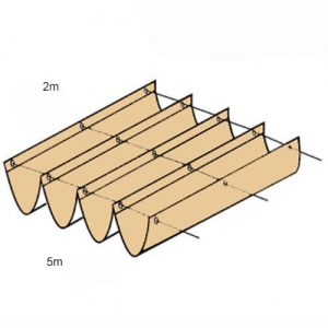 harmonicadoek 2x5m zand