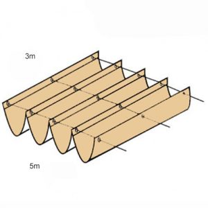 harmonicadoek 3x5m zand